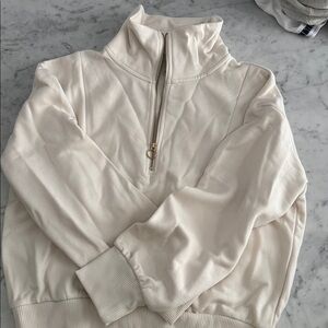 a new day Cream Zip-Up Sweatshirt